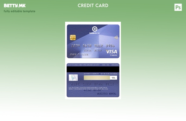 Модерен стил Киргистан OJSC Bakai Bank виза класичен шаблон